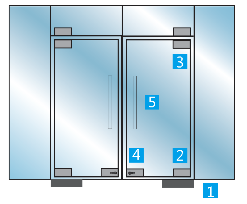 酒店雙開(kāi)玻璃門(mén)主入口