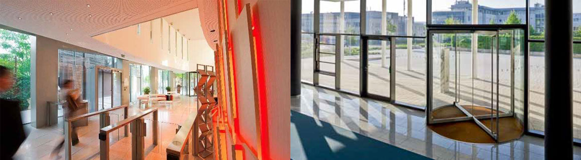 綠色節能的辦公樓自動門系統