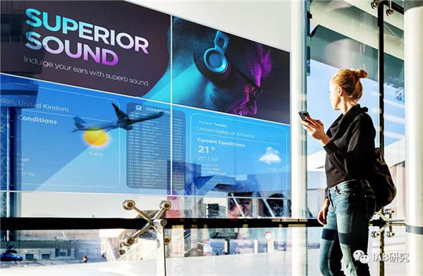 透明的OLED廣告自動門，顯示屏自動門