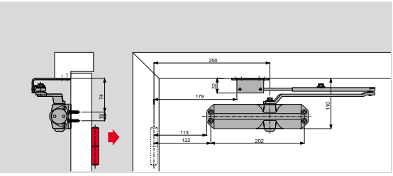 多瑪凱拔閉門器TS68安裝方式