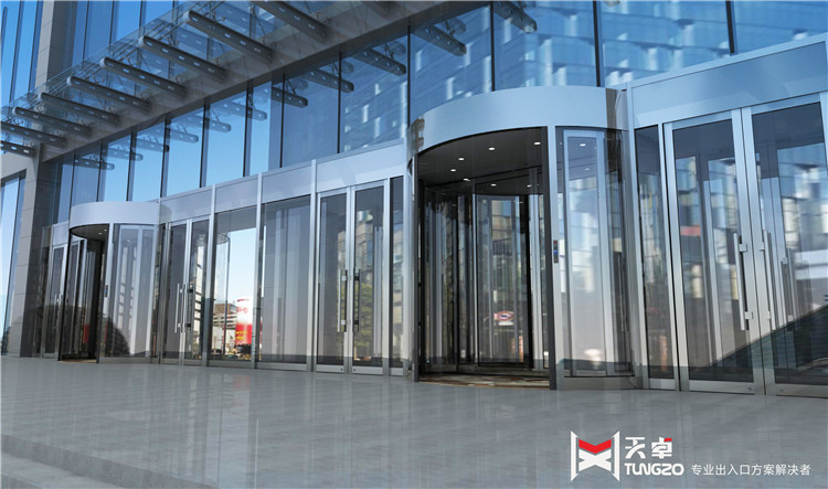 西安凱必勝Uniturn兩翼旋轉門,美觀環保兩翼自動旋轉門