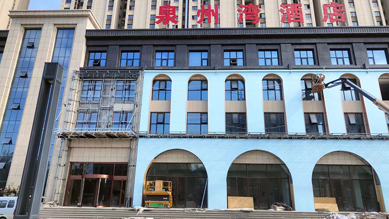 渭南泉州灣酒店三翼手動旋轉門