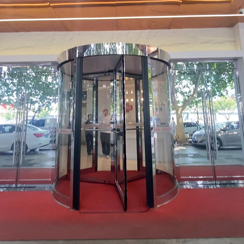 西安美澳口腔醫院三翼旋轉門案例